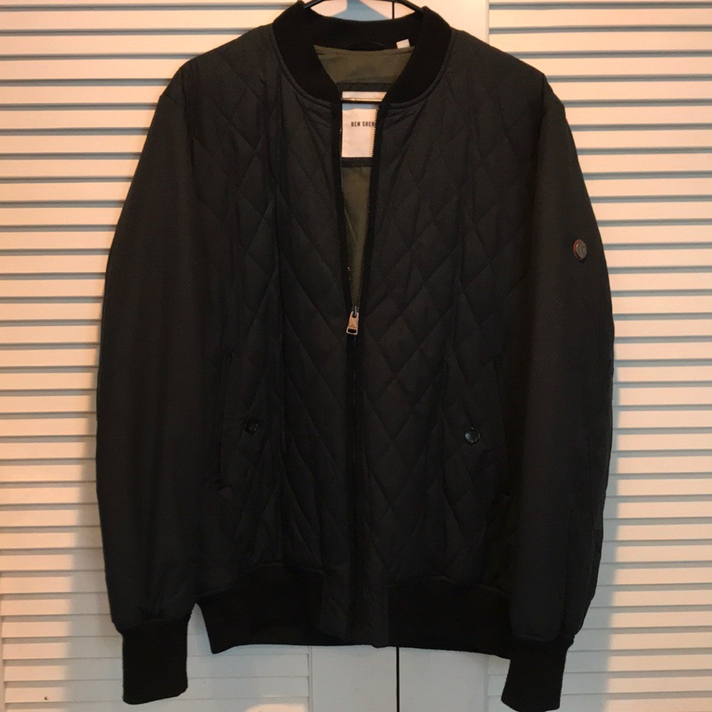 Ben Sherman Men’s Black Bomber (Large)